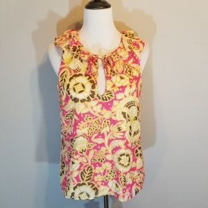 J.Crew Silk Ruffle Sleeveless Blouse 6